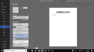 Microsoft Word 2016 - Lesson 3: Printing your Document & adjusting page settings (Captions)