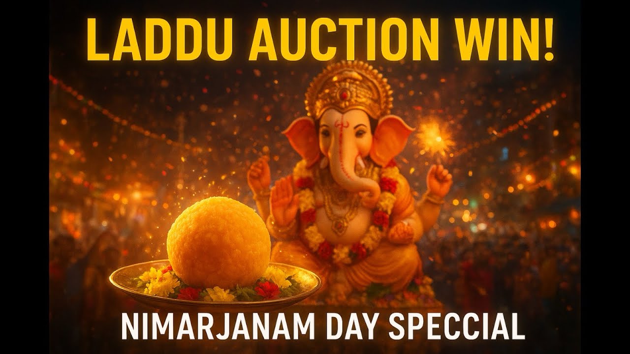 “Laddu Auction Lo Gelicham! 😍 | Ganesh Nimarjanam 2025 Special” vlog #viral #ganesh #ganeshchaturthi