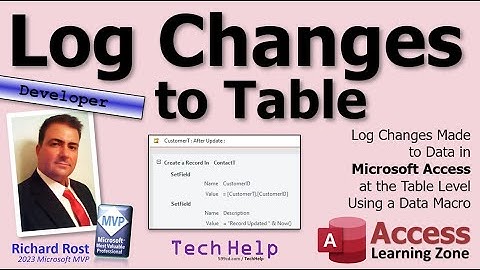 Log Changes Made to Data in Microsoft Access at the Table Level Using a Data Macro