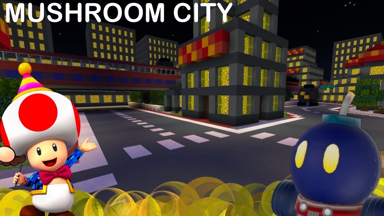 GCN Mushroom City - Mario Kart in Minecraft - YouTube