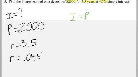 Math 118 : 3.3 #5 (Mathematical Explorations Tutorial : Simple Interest)