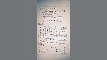 Q.7 Calculate Mean Deviation about the MEDIAN. Exercise 15.1 Class -11 Maths  STATISTICS