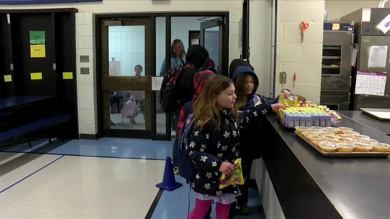 Pancake taste testing at Davenport elementary school