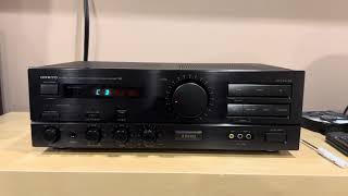 Onkyo A-RV400 100WPC Amplifier, 1990, Adjustment
Onkyo A-RV400 100WPC amplifier from 1990. With a single line Speak and Spell VFD display.
Wow, is this a solid performer. What was a great brand until the 2010’s when everything fell apart for them. They had nothing but problems with their HDMI boards within many models up through around 2017.
I performed a bias adjustment on this tonight, it performed so well in the past I don’t have much improvement to report, but at least it’s now within factory spec.
So a good question comes up, how long do these units remain biased properly? Not sure, but my theory is if it’s done at least once in my lifetime, considering this unit is 34 years old, that’s good enough. It was working good as it was — but to bring it back into spec is only a good thing as the components will continue to drift with age.
I picked this up about 10 years ago on eBay for like 40 bucks and it came with the remote. This used to be a slave amplifier for patio speakers. I’ve since taken it out of daily service and it’s just part of the collection now. Onkyo A-RV400 100WPC Amplifier, 1990, Adjustment