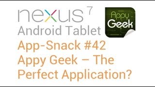 Tablet Android Apps: #42 Appy Geek - Nexus 7 screenshot 4