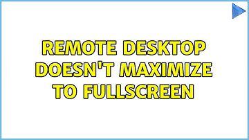 Remote Desktop doesn