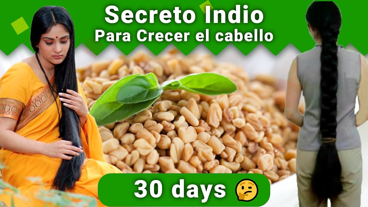Secreto Indio Para CRECER EL CABELLO + Rápido ¿FUNCIONA? 🤔FENOGRECO para el CRECIMIENTO del CABELLO.