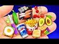 22 DIY Miniature Food for Dolls: Mini fries, sushi, pepsi, scrambled eggs and more