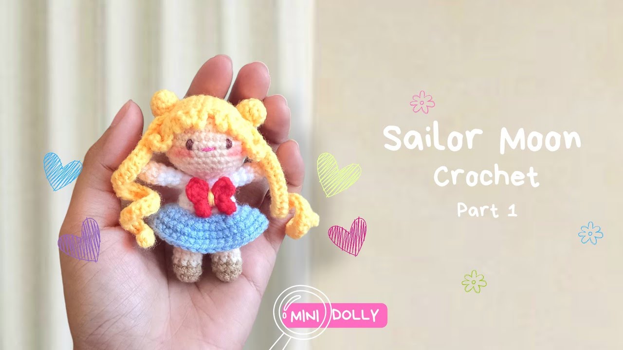 Mini Sailor Moon Crochet (1/2) | Amigurumi for beginners | How to crochet