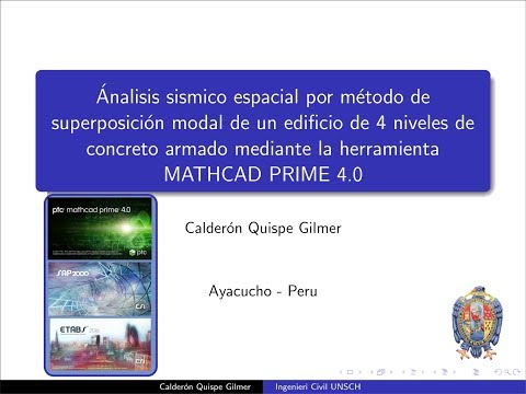 Análisis sísmico  modal espectral con MATHCAD PRIME 4.0 y Etabs 2016