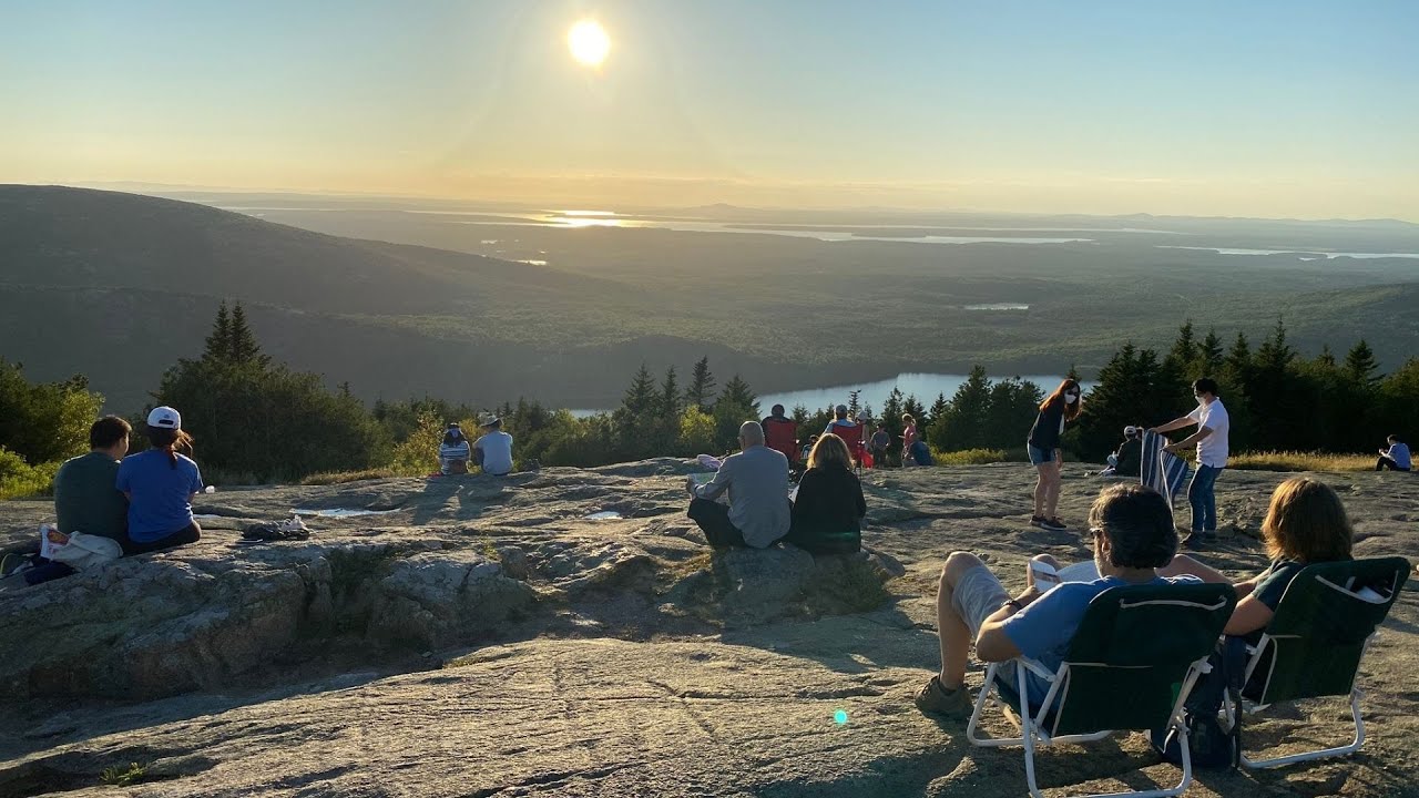 [미국동부여행] 아카디아국립공원, 파랑파랑초록초록한 동영상,처음감상하는 sunset