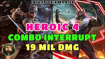 Injustice 2 Mobile - SOLO RAID - Justice League Batman Combo Interrupt vs Darkseid H4 - 19 MIL