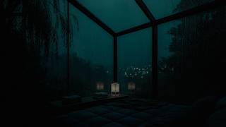 Rain Sounds in Dark Bedroom (No Ads) - Relaxing Ambience for Deep Sleep, Relaxation, and Meditation