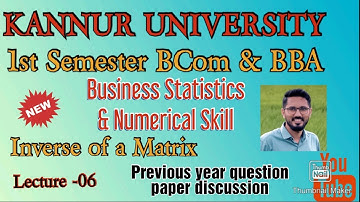 1st Semester BCom/BBA|System of linear equations|Matrix inverse method|Previous year question paper|