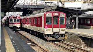 【毎年桜のシーズンに運行する臨時列車】近鉄6432系（Mi23）＋6432系（Mi33）吉野行き快速急行 通過