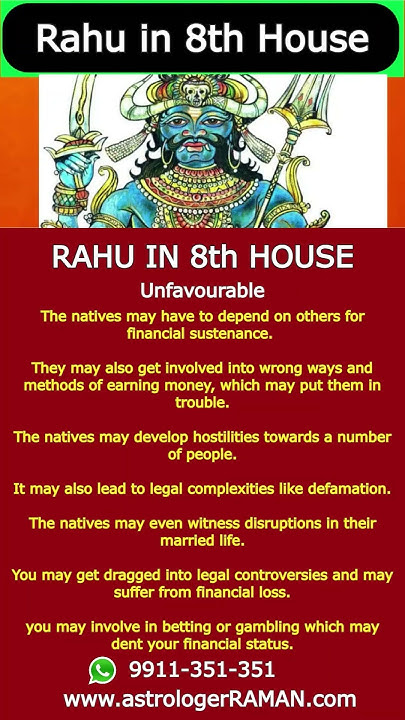 Rahu in 8th House I Defamation and Paranormal Encounter I One Minute