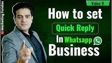 How To Set Quick Reply On WhatsApp Business | WhatsApp Business Full Course In Hindi | #quickreply
