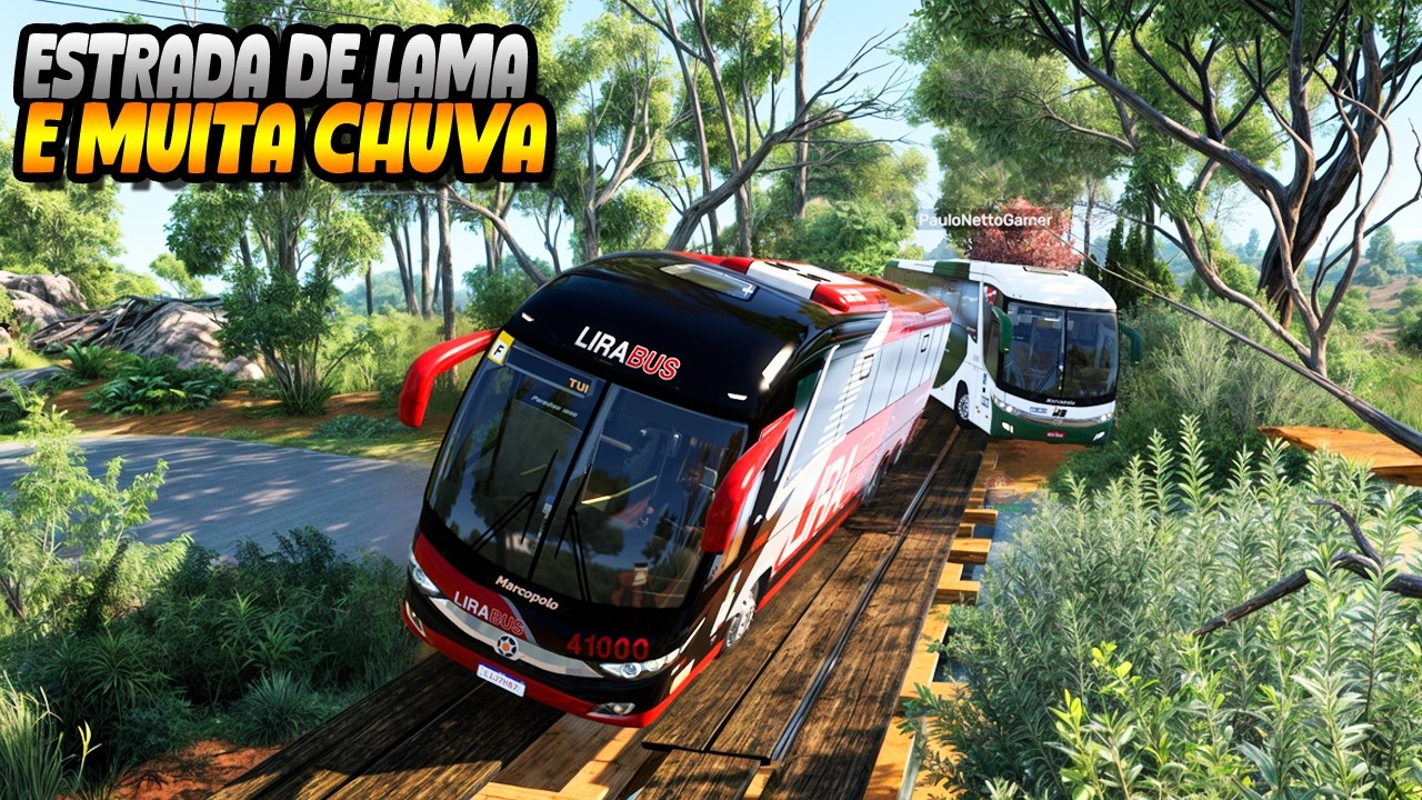 COLOCAMOS ONIBUS NOVO NA PIOR ESTRADA DA CIDADE - ETS2 BUS