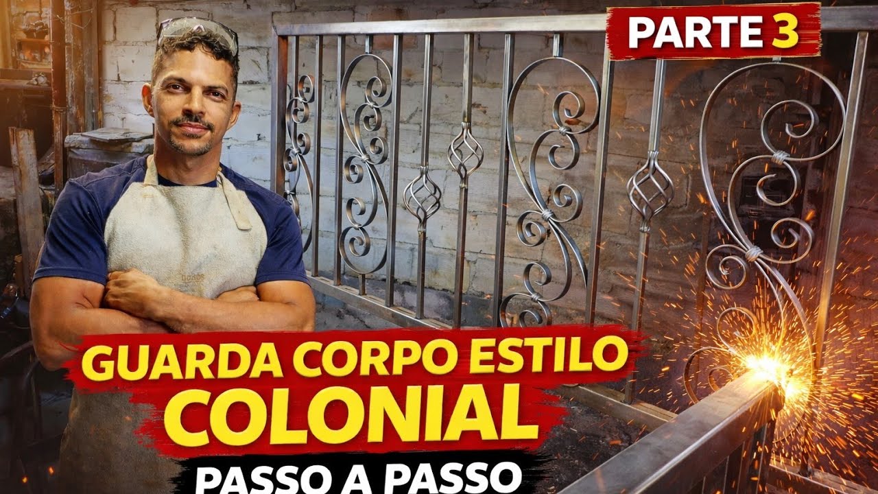 GUARDA CORPO COLONIAL na prática 🔥Montagem passo a passo, PARTE 3 ....