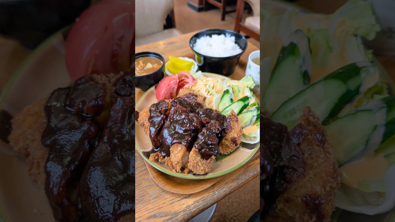 極厚トンカツがまさかの2枚!昭和感の残る隠れたデカ盛り喫茶!#グルメ #shorts