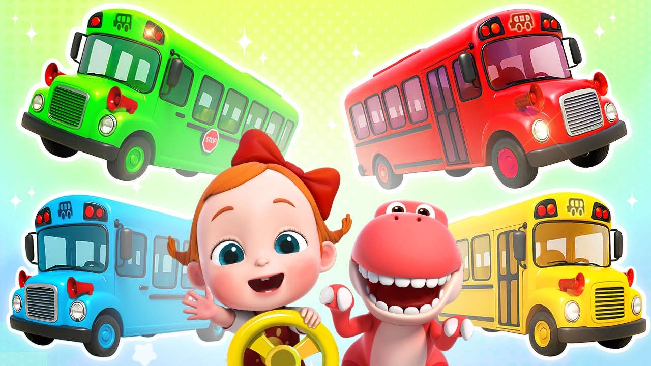 🔴LIVE | Dinos on the Bus | Learn Animals Song | LiaChaCha Toddler Songs & Preschool Learning