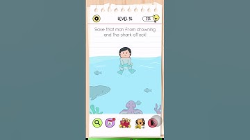 Brain Test All Star Level 55 Answer | Save that man from drowning and the shark attack