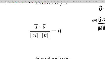 Orthogonality and Least Squares - Inner Product, Length, and Orthogonality - Orthogonal Vectors