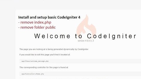 setup and installasi configuration codeigniter 4