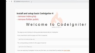 setup and installasi configuration codeigniter 4