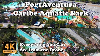 PortAventura Caribe Aquatic Park Tarragona Salou Spain from Drone in 4K