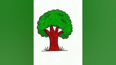 Easy Tree Drawing |How to Draw a tree #treedrawing #drawing #shortvideo #painting #tree #shorts #art