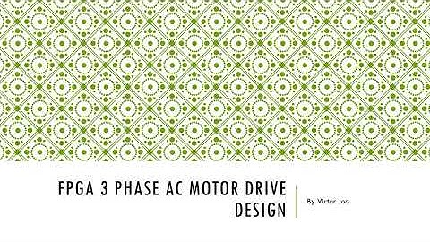 Verilog 3 Phase AC Motor Drive Design