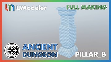 3D Modeling in Unity - Full Making Video of Modeling a Pillar B in the Ancient Dungeon