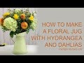 How to:Flower Jug with Green Hydrangea and Dahlia - Wholesale Flowers and Academy (Triangle Nursery)