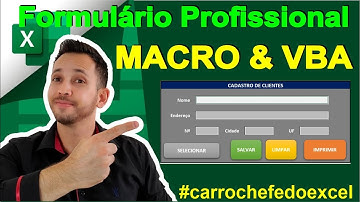 Formulário Profissional no Excel - MACRO & VBA - Aula Completa.