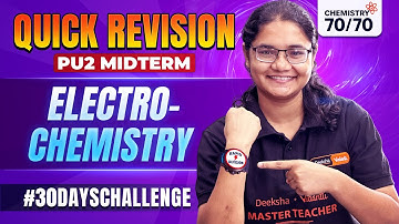 🧪 Electrochemistry | PU2 Midterm Rapid Revision | Day 6 #30DaysChallenge | Chemistry 🚀