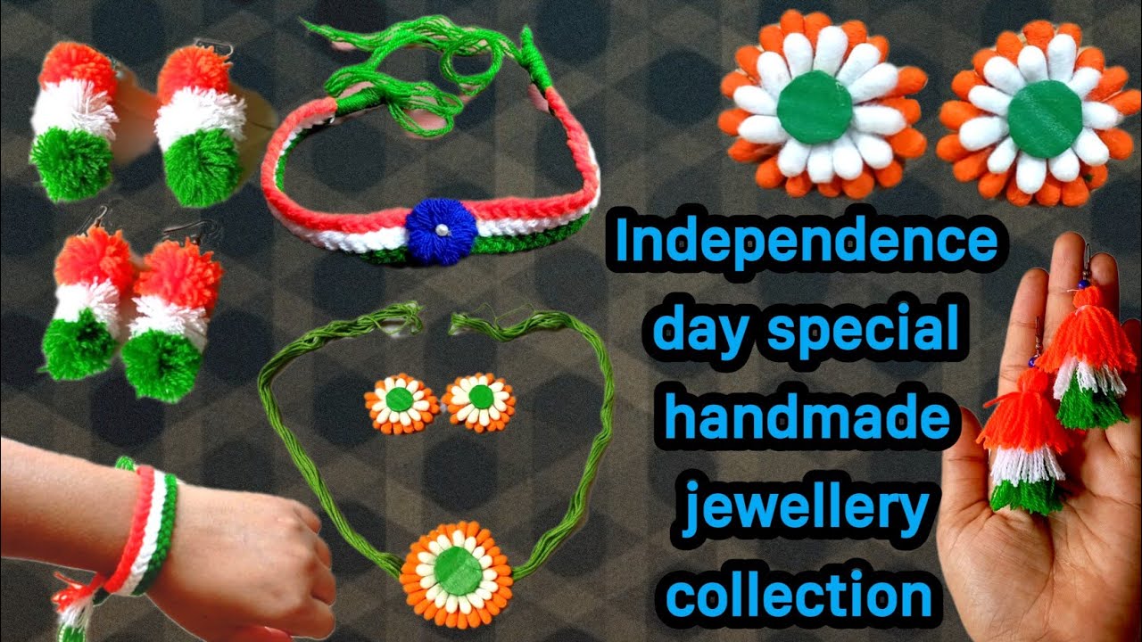 DIY/ Tricolor Handmade Jewelry,Earrings,Wristband,Necklace Making For