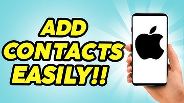 CONTACTEN TOEVOEGEN op de iPhone (voor beginners)