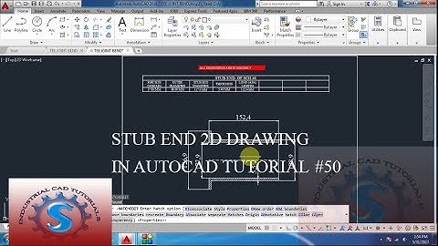 STUB END 2D DRAWING IN AUTOCAD TUTORIAL # 50