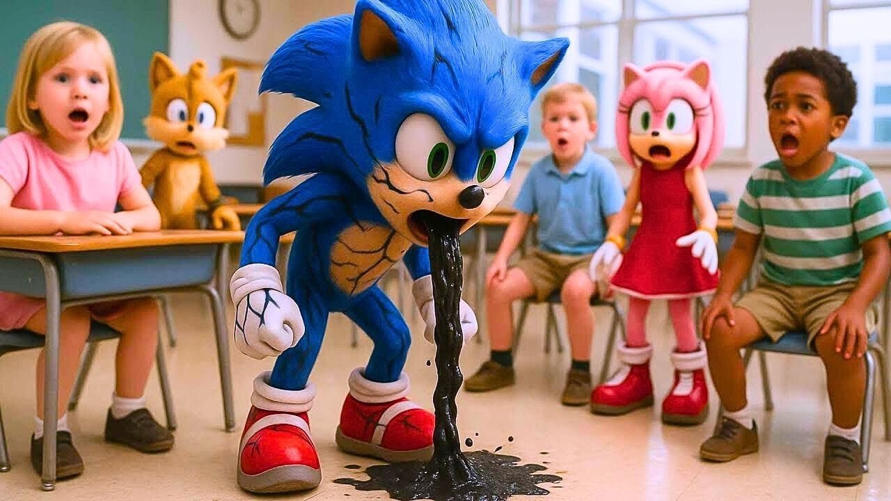 🤢Sonic’s Food Nightmare: A Cockroach Burger Sends Him Into Agony!