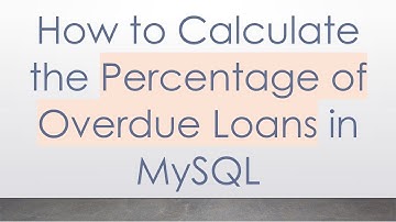 How to Calculate the Percentage of Overdue Loans in MySQL