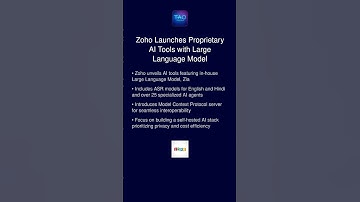Zoho Launches Proprietary Zia LLM and Suite of Enterprise AI Tools #ainews #shorts