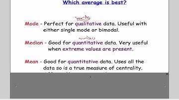 Edexcel S1 Tutorial 1 Measures of location