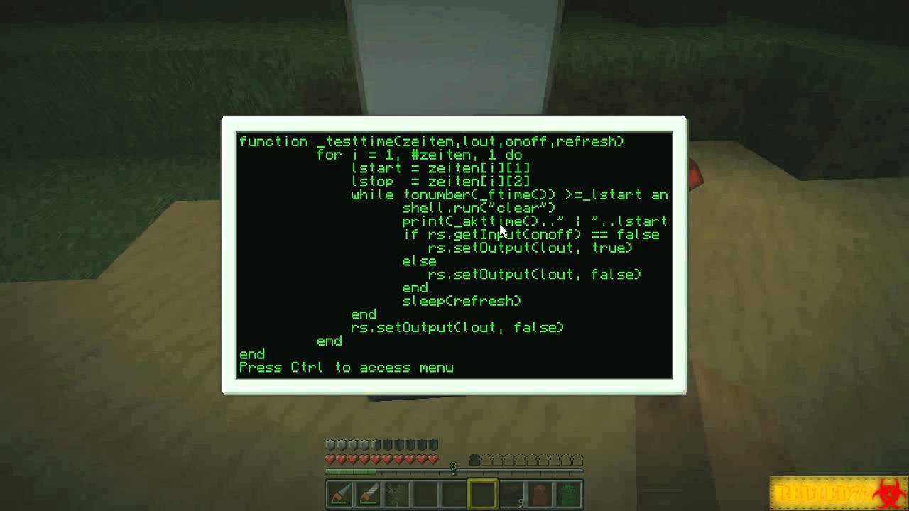 [Minecraft ComputerCraft] "Programmierbare Zeitschaltuhr/Nachtlicht etc ...