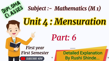 4.6 Cylinder | Volume and Surface Area | Unit 4  Mensuration |