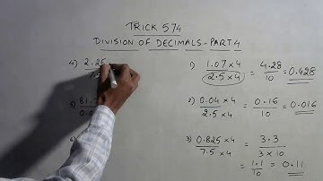 Trick 574 - Divide Decimals Mentally - Part 4