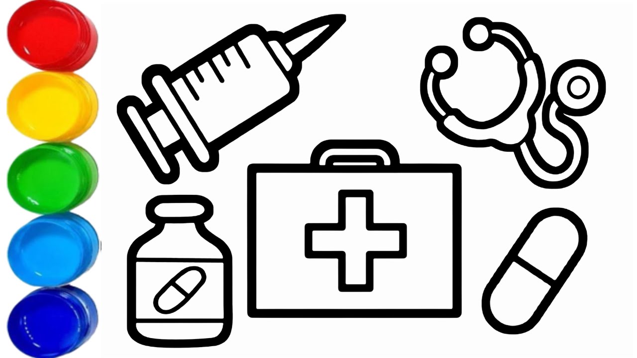 Doctor Kit Drawing, How To Draw Doctor Kit Painting, Drawing, Drawing