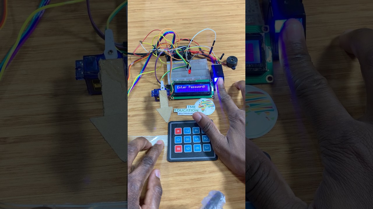 DIY Safe control with Arduino Mega Pro Mini using AS608 Fingerprint Scanner & Keypad  #safe