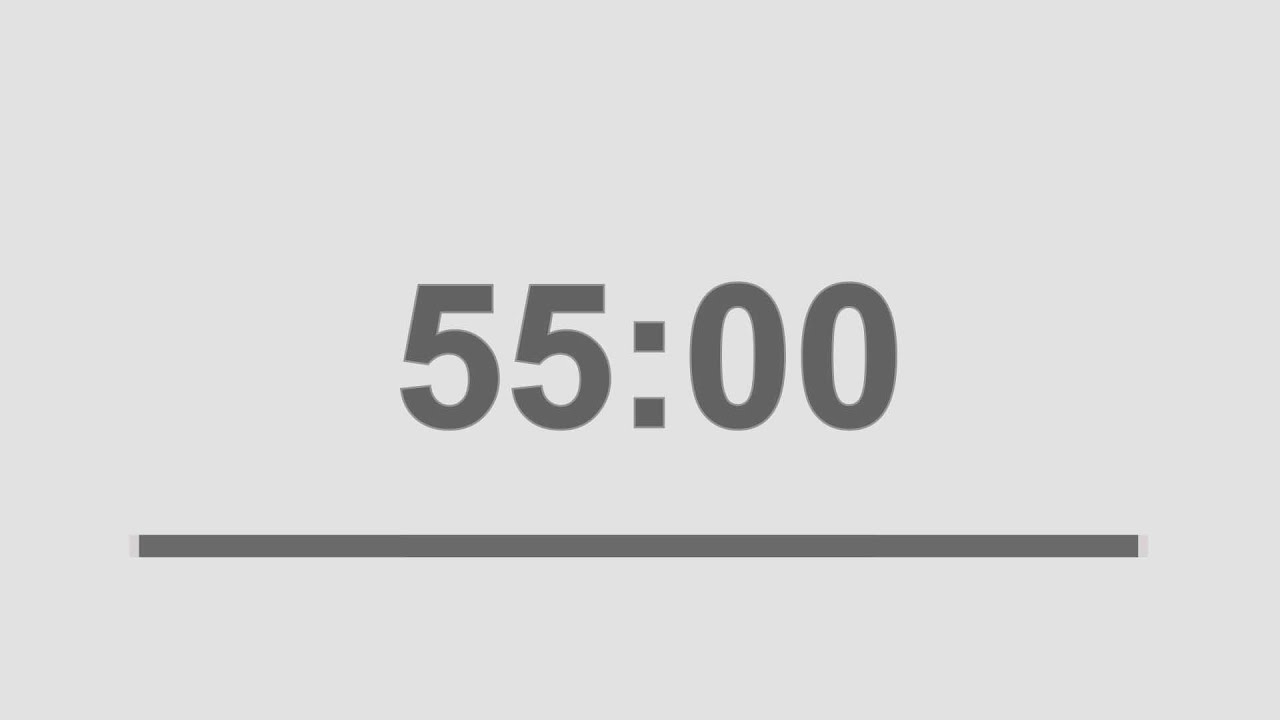55 minutes countdown timer with alarm - YouTube