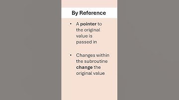 Passing by value vs by reference #revision #alevelcomputerscience